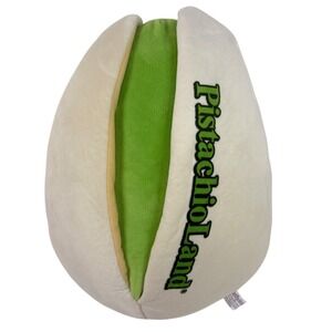 Plushology PistachioLand Nut Plush Stuffed Animal Souvenir Green Cream 11 Inch